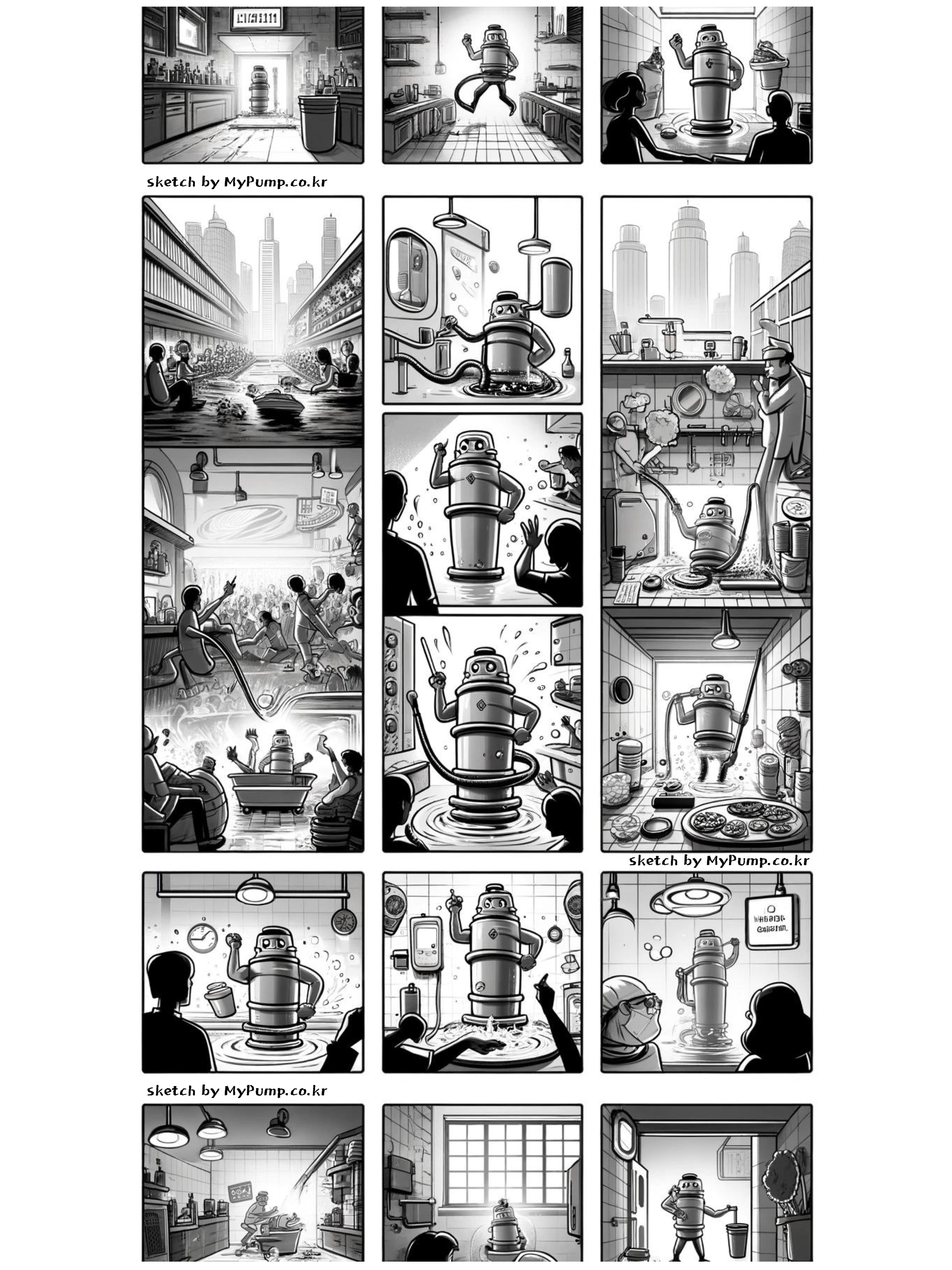 주방, 세탁실, 병원, 미용실까지! 만능 펌프, 샤니콤1 등장!