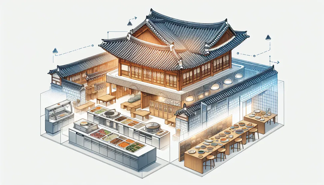 한옥 주방도 현대적으로! 샤니콤1으로 완성된 뷔페의 품격